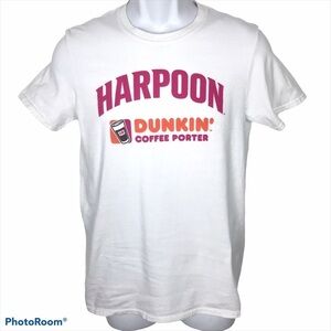 Harpoon Dunkin Coffee Porter T Shirt Donut Beer